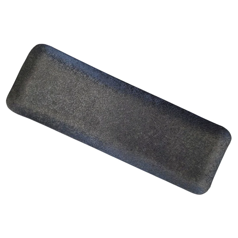 Dekotablett Metall Schwarz 38 cm rechteckig modern Tablett Dekoschale Aufbewahrung