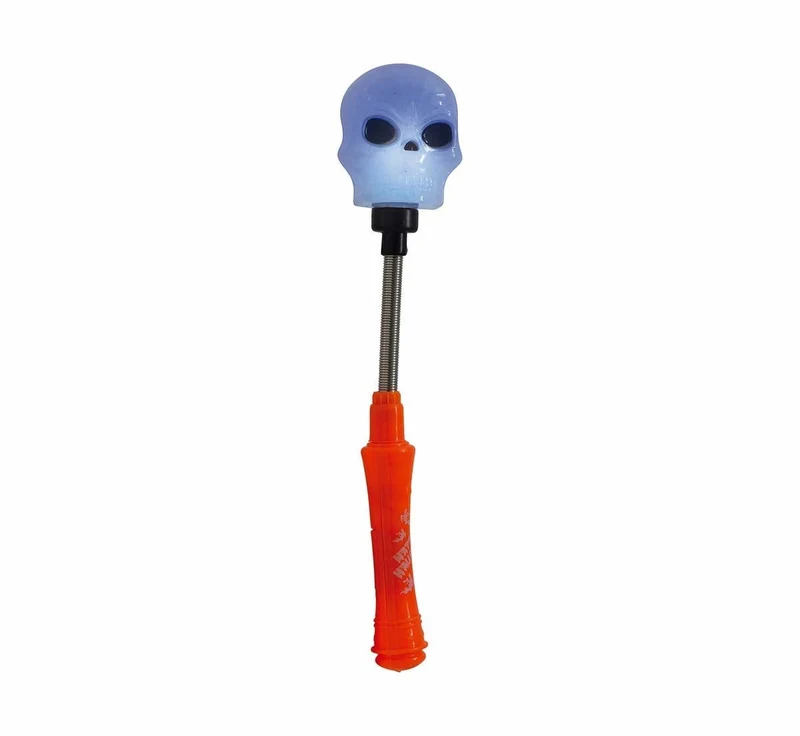 Halloween Zauberstab Totenkopf mit Licht 24cm