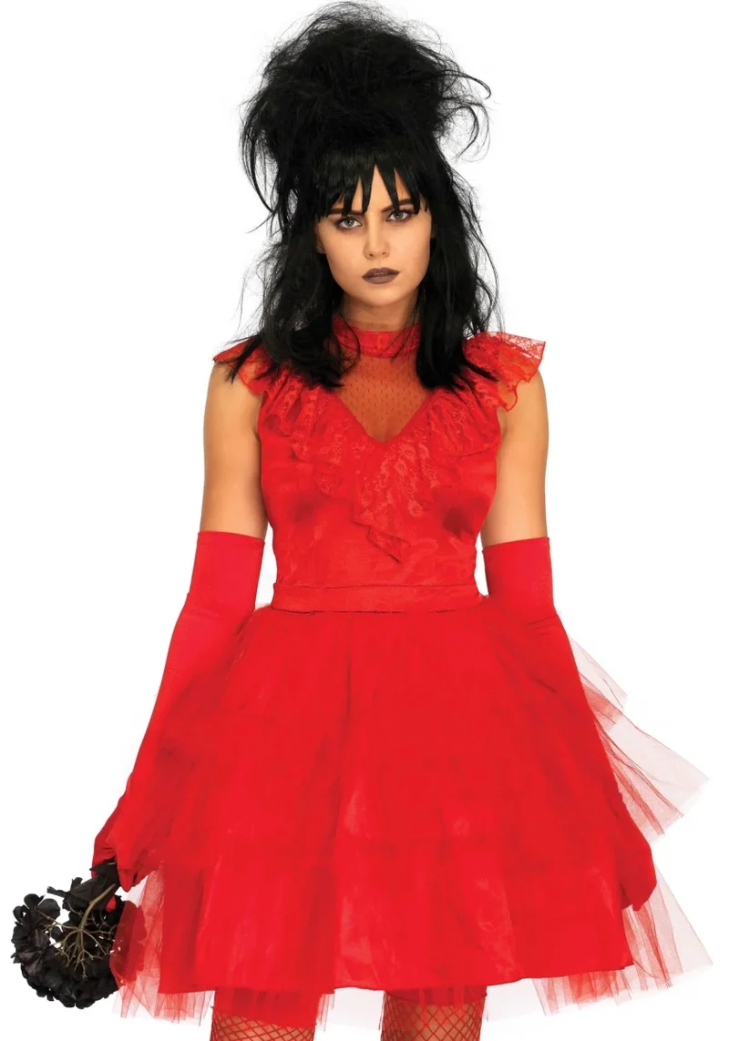 Beetlejuice Kleid Rot Damen Leg Avenue