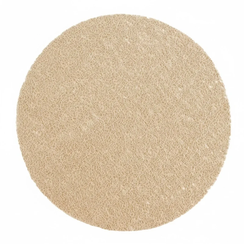 4er Set Platzset rund Natur Beige 38 cm Tischunterlage Tischset modern