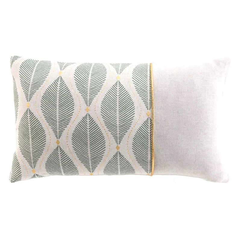 Dekokissen 30 x 50 cm mit Inlet Grün Beige Sofakissen Zierkissen