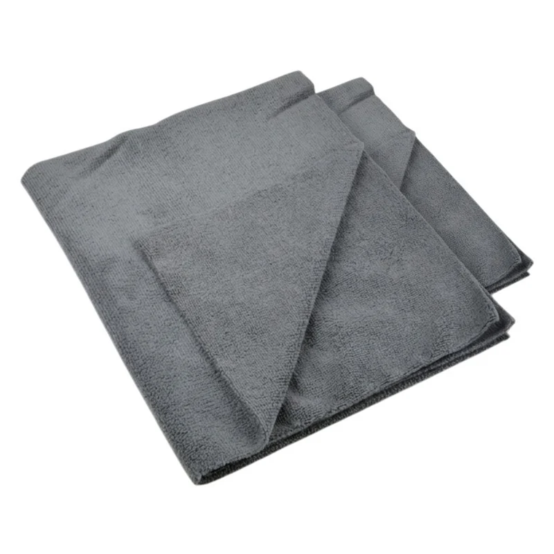 2er Set Xl Mikrofasertuch Anthrazit 50x60 cm ultra saugstark Reinigungstuch Poliertuch