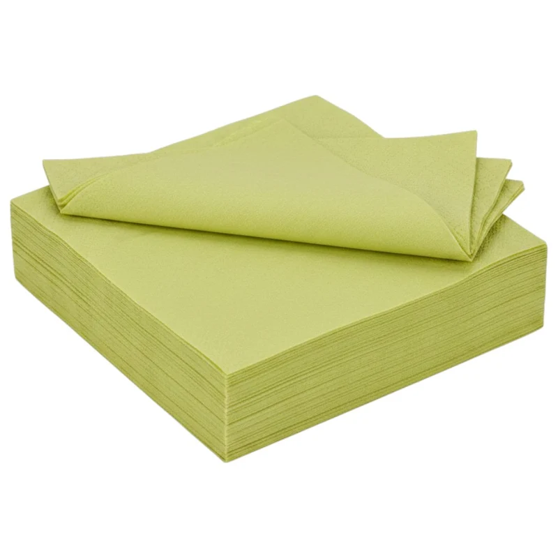 40er Set Servietten Papier Hellgrün Grün 25 cm Cocktailservietten Papierservietten modern