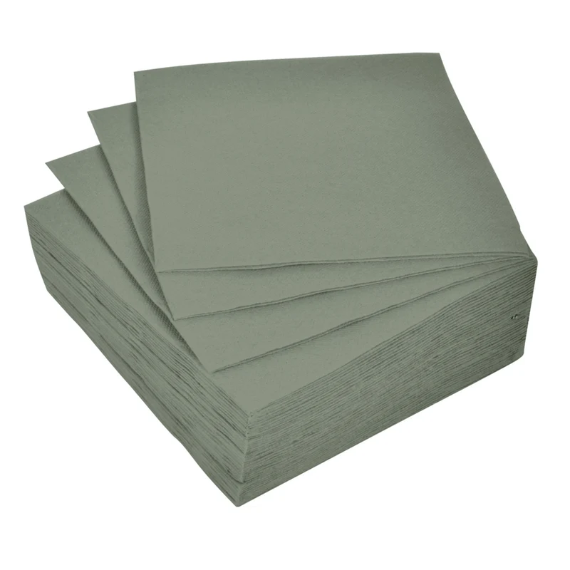 40er Set Cocktailservietten Papier Salbei 25 cm Papierservietten Servietten modern