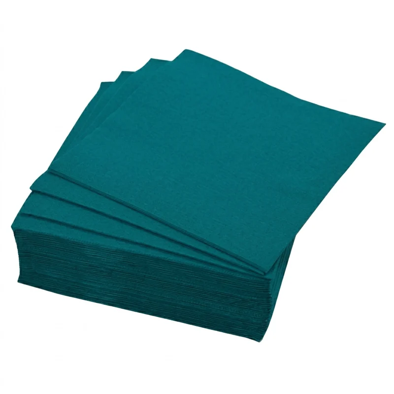 40er Set Servietten Papier Petrol 33x33 cm Papierservietten modern