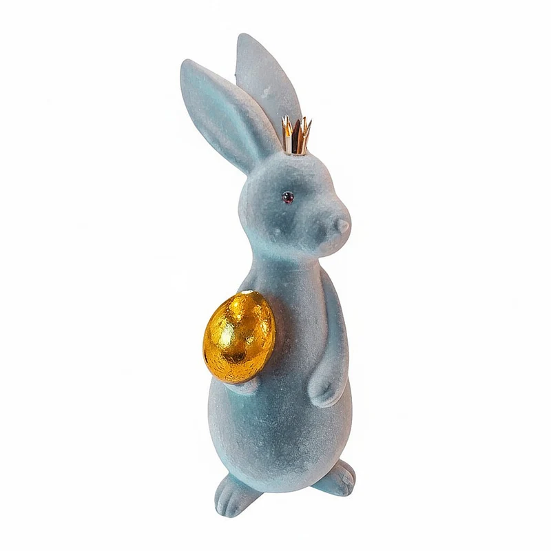 Deko Osterhase Grau Gold 31 cm Dekohase Osterdeko Deko Ostern