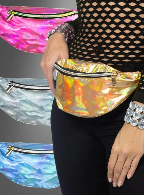 Schillernde Bauchtasche im Bling Style