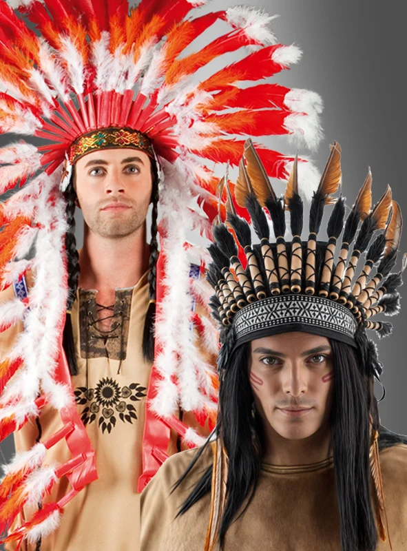 Deluxe Häuptling Indianer Federschmuck
