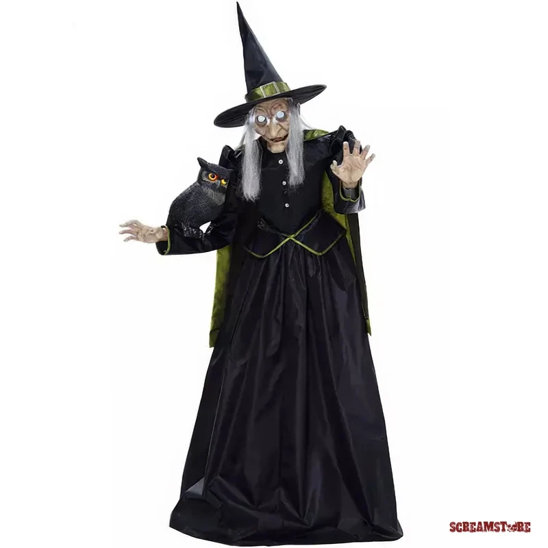 Evil Witch Horror Hexe mit Nachteule