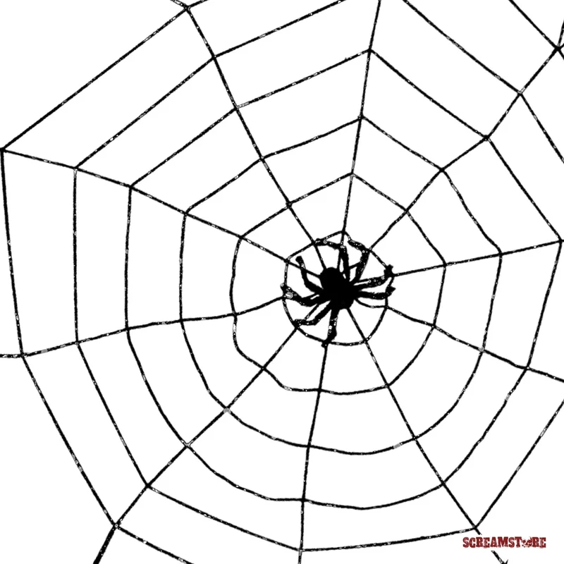 Horror Spinnen Netz 2,5 Meter Glitter