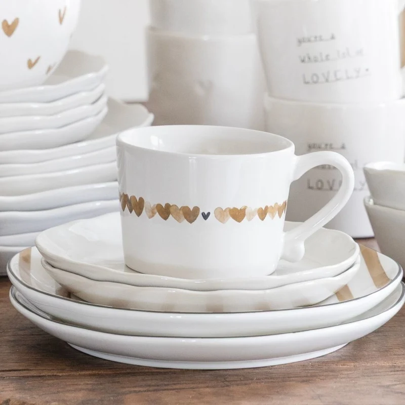 Bastion Collections Tasse Brown Heart allround klein