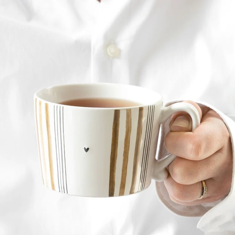 Bastion Collections Tasse Brown Stripes