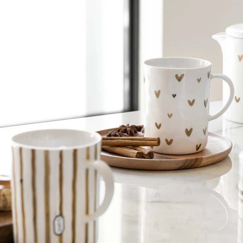 Bastion Collections Teetasse Brown Stripes