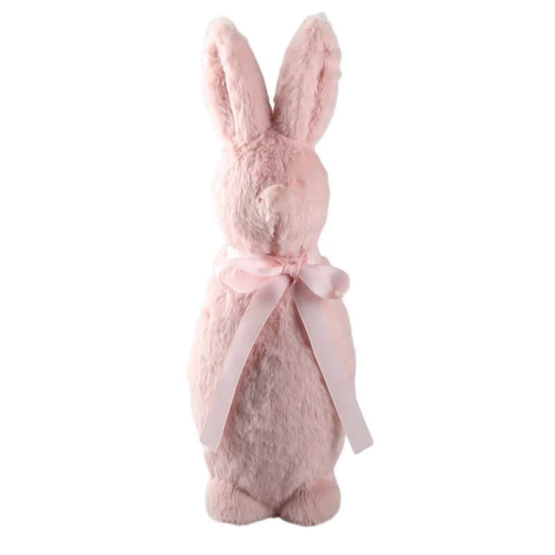 Deko Osterhase mit Schleife Rosa 41 cm Dekohase Osterdeko Deko Ostern