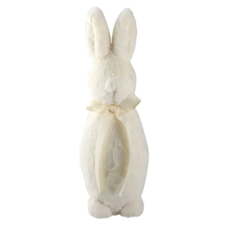 Deko Osterhase mit Schleife Weiß 41 cm Dekohase Osterdeko Deko Ostern