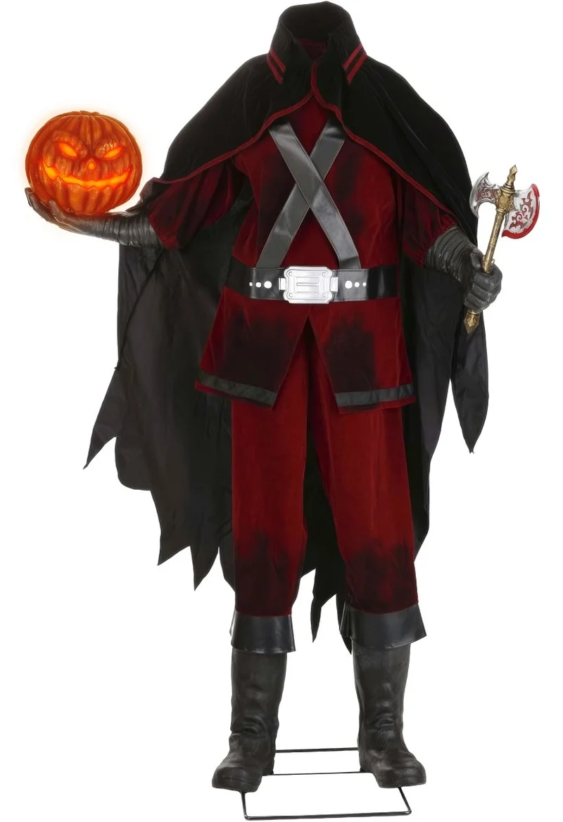 Halloween-Pop-Figur „Enthauptet“ mit Licht, Sound und Bewegung, 1,9 m