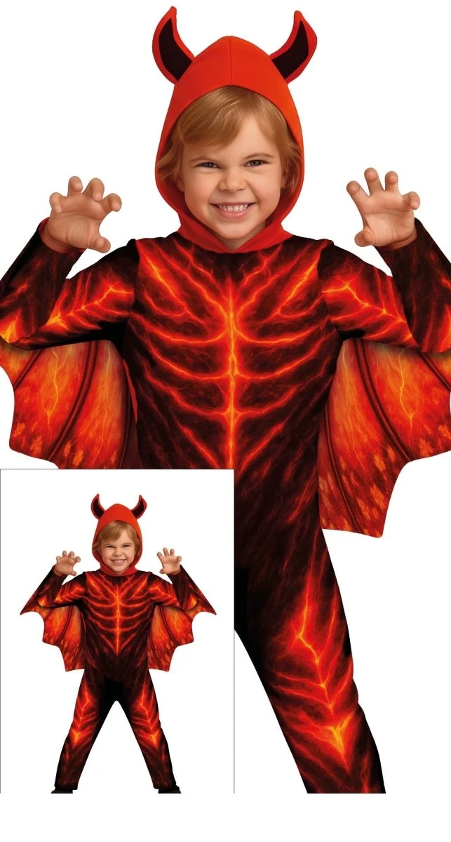 Halloween-Kostüm für Kinder: Feuerteufel