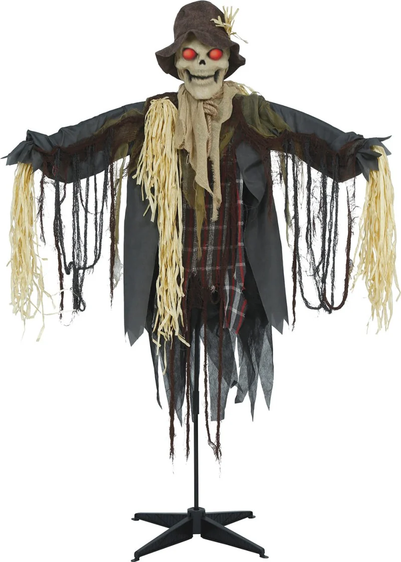 Halloween-Pop-Horror-Vogelscheuche mit Licht, Sound und Bewegung, 1,75 m