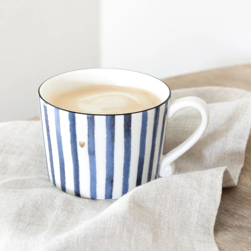 Bastion Collections Tasse Blue Big Stripes