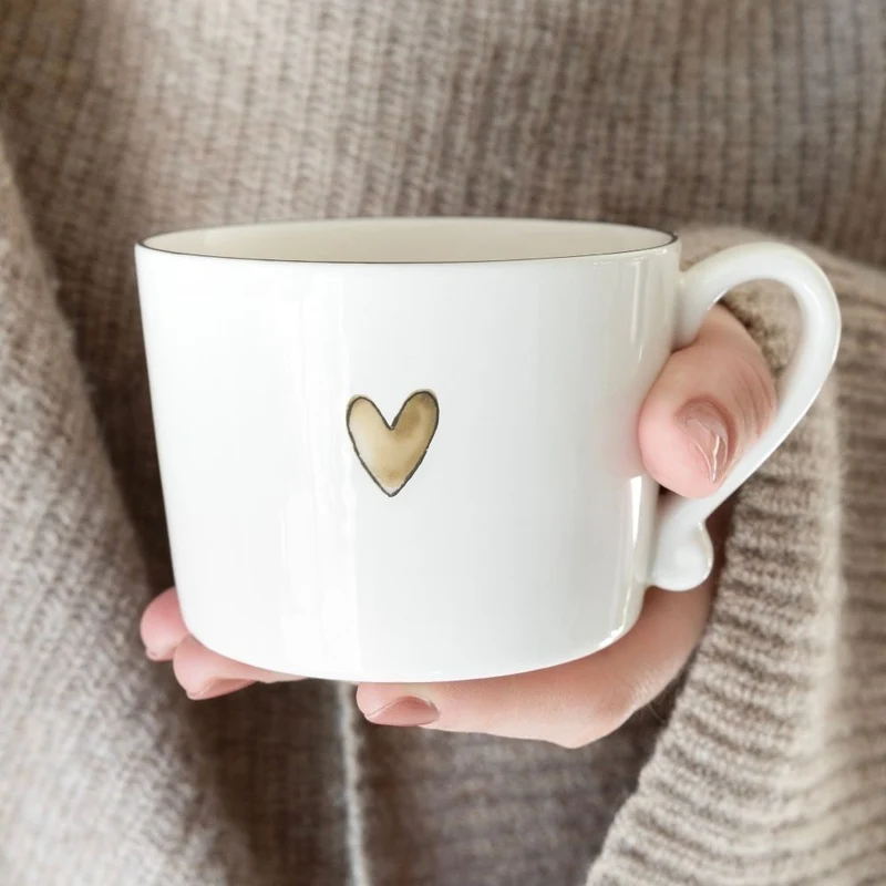 Bastion Collections Tasse Brown Heart