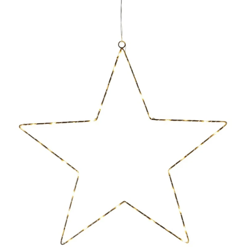 LED Stern 40 cm Metall weiß Weihnachtsdeko Dekostern modern Timer