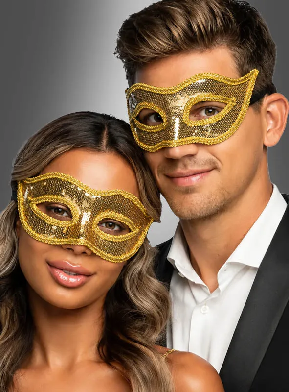 Venezianische Maske mit Pailletten