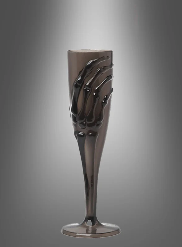 Skeletthand Sektglas 20cm