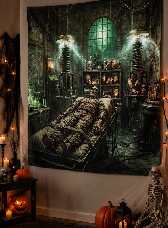 Halloween Deko 170x200cm Frankenstein Labor