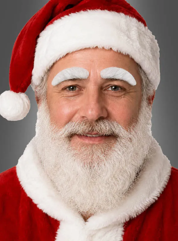 Weiße Augenbrauen für Santa