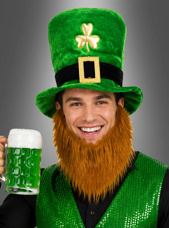 St. Patricks Day Zylinder mit Bart