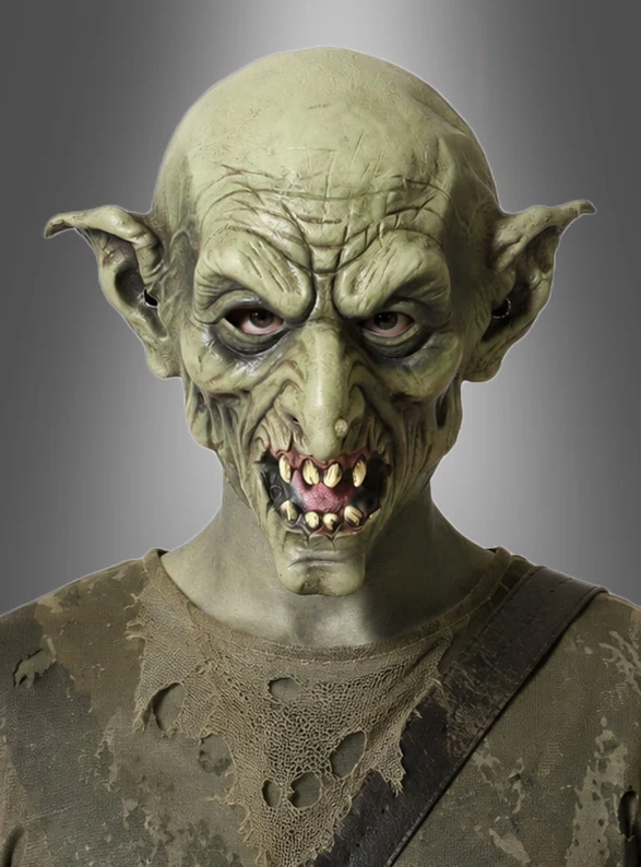 Grüne Vampir Maske aus Latex