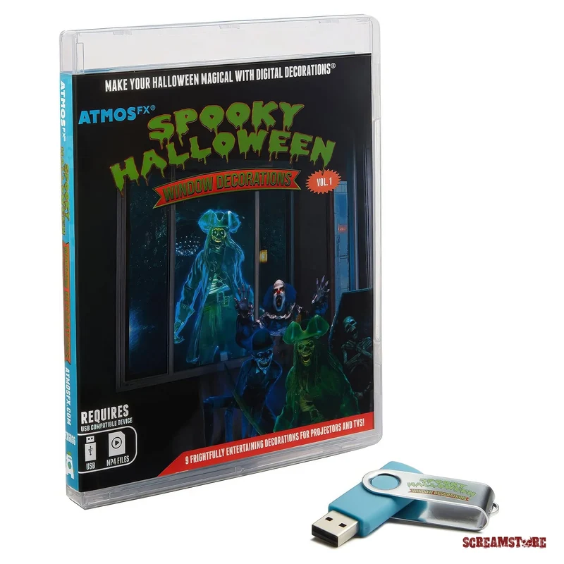 AtmosFX USB "Spooky Halloween Window Decorations"