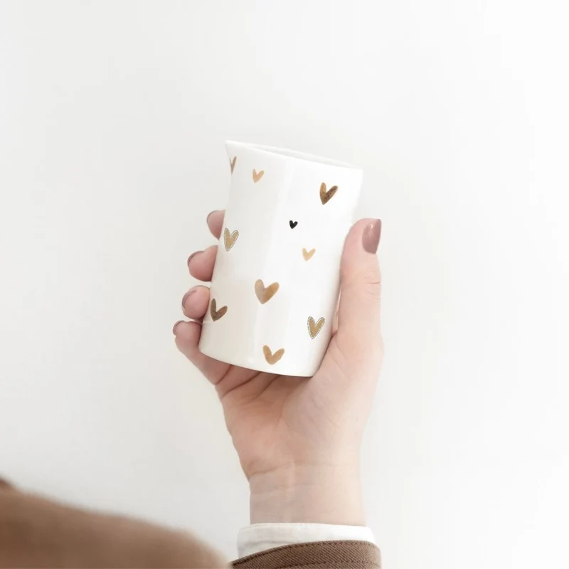 Bastion Collections Milchkännchen Brown Hearts