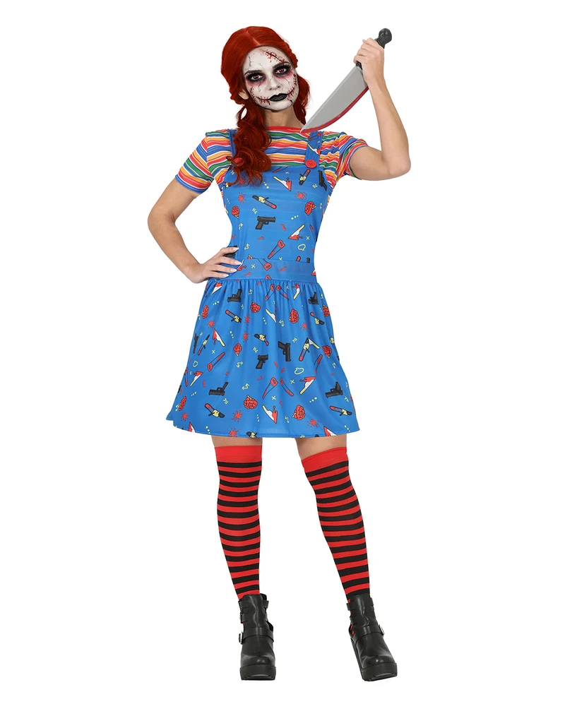 Mörderpuppe Kostümkleid für Damen
