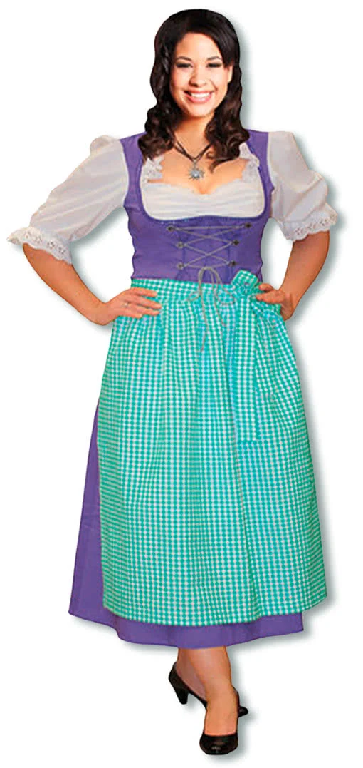Dirndl Kostüm lila Plus Size