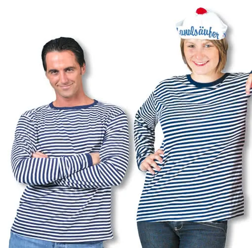 Ringelpulli Blau/Weiß