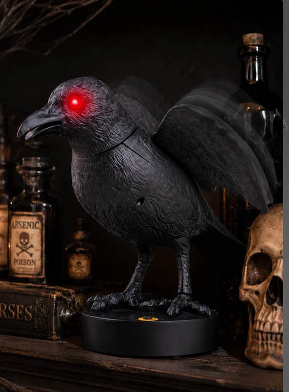 Rabe 24cm Nevermore animiert mit LED