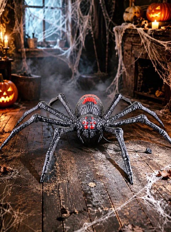 Terror Spinne 70cm Tarantula mit Licht & Ton