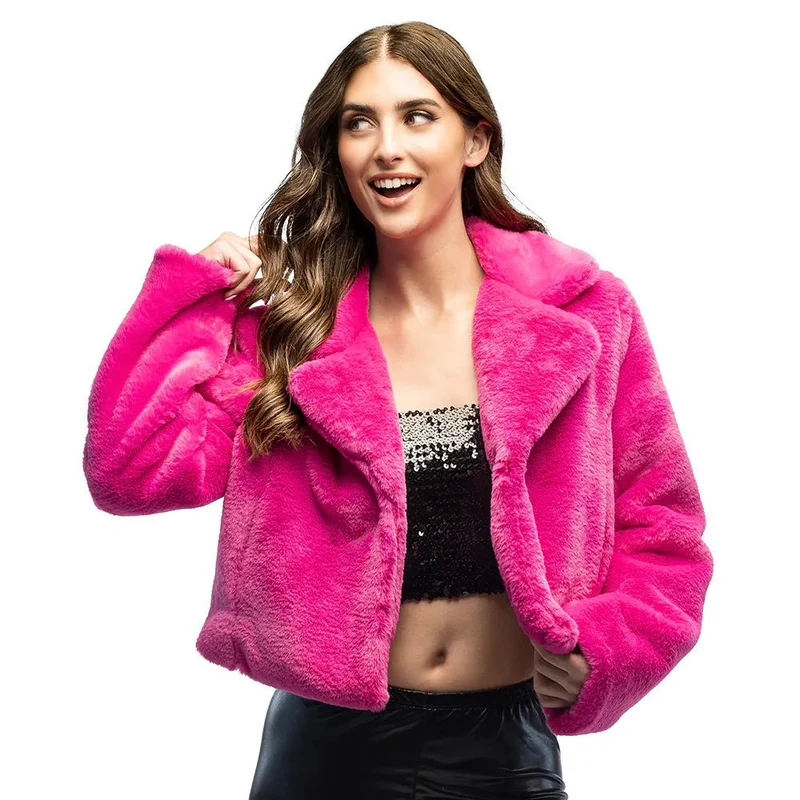Jacke „Fluffy Rave Pink“ (M/L)