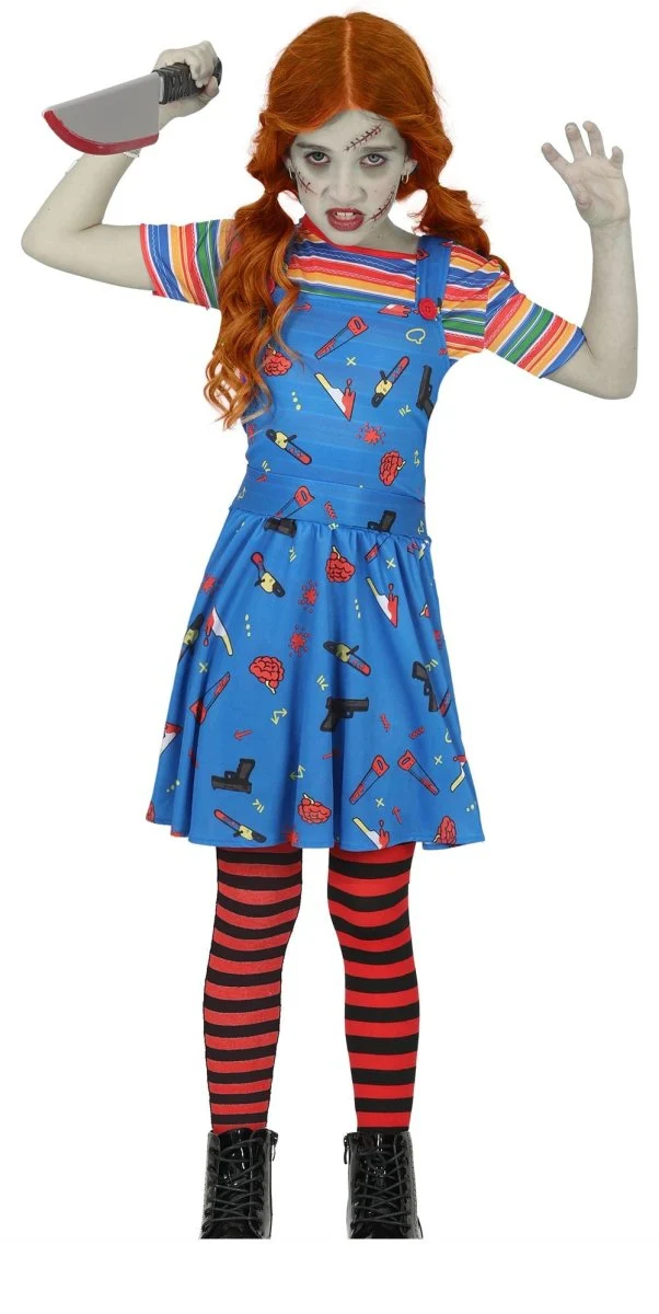 Halloween-Kostüm für Kinder: Mörderpuppe