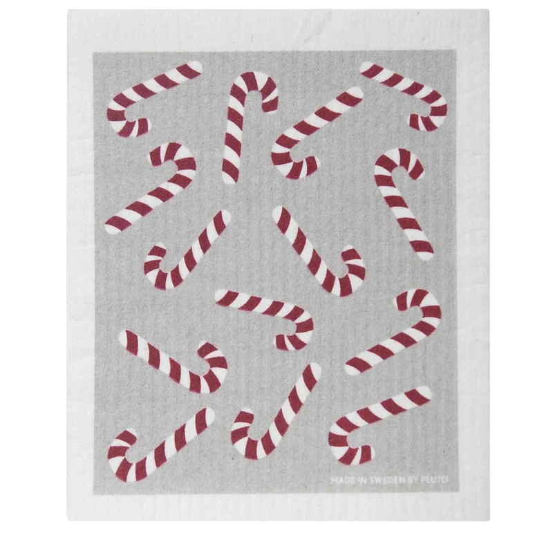 Schwammtuch Zuckerstangen