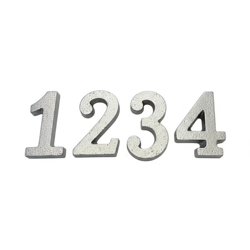 4er Set Kerzenstecker Zahlen 1-4 Silber Alu Kerzen Verzierung Kerzenpiekser