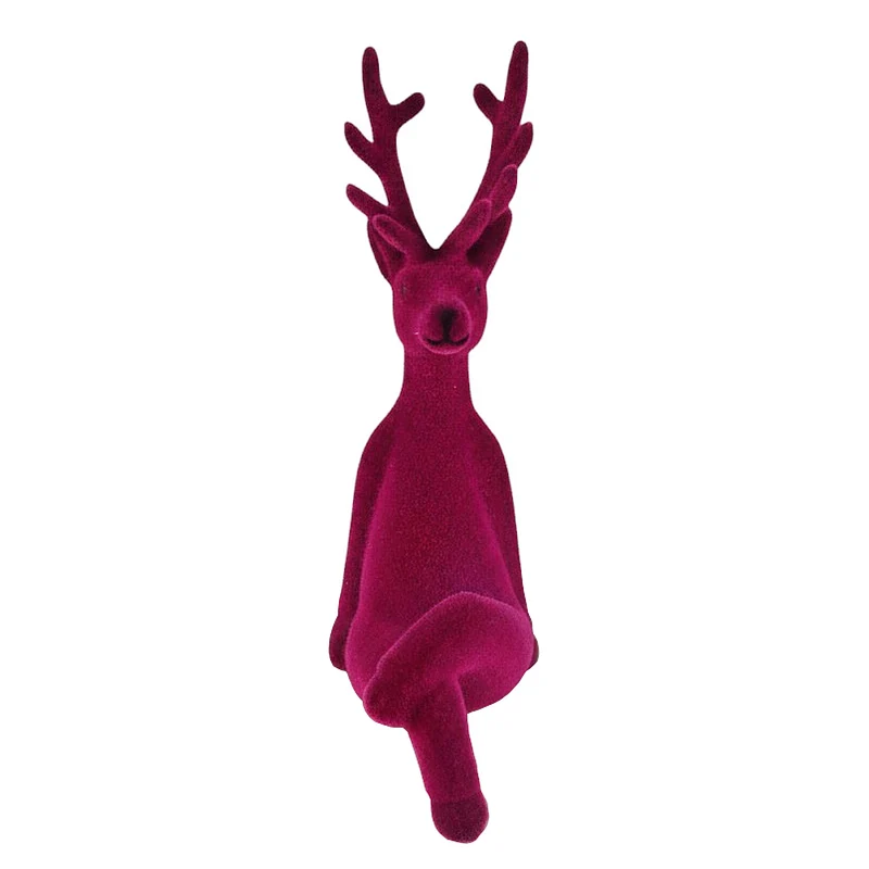 Kantenhocker Lila, Pink oder Grau 20,5 cm Kunststoff modern Dekorentier Weihnachtsdeko