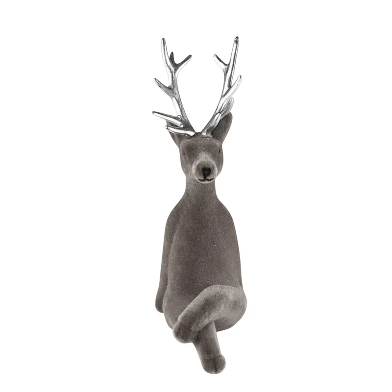 Kantenhocker Rentier Kunststoff modern Orange, Grau oder Lila 21 cm