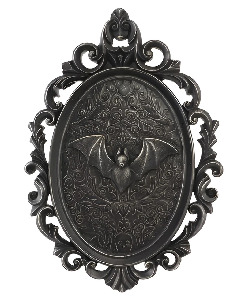 Gothic Bilderrahmen mit Fledermaus Relief 25cm