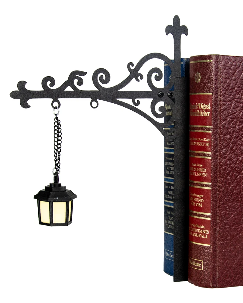 Bücherregal Lampe mit Halloween Laterne & LED Beleuchtung 22,5 cm