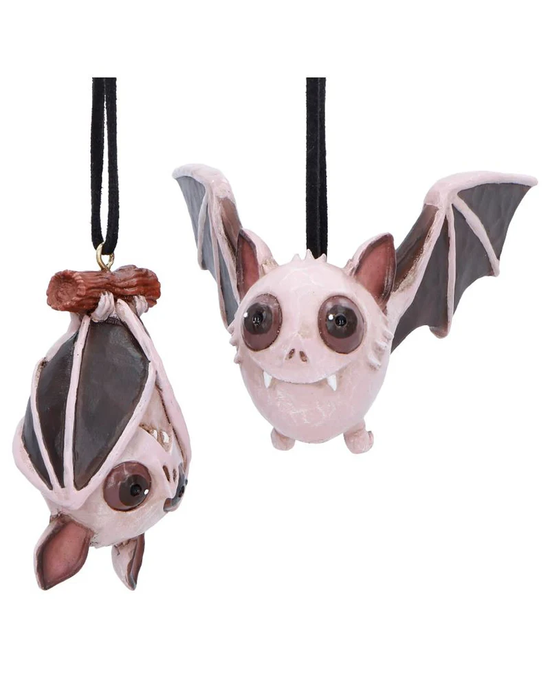 Sneak & Peak Halloween-Fledermaus-Hängeornamente (2er-Set) 7cm