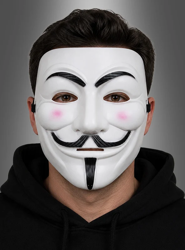 Anonymous Maske mit Bart
