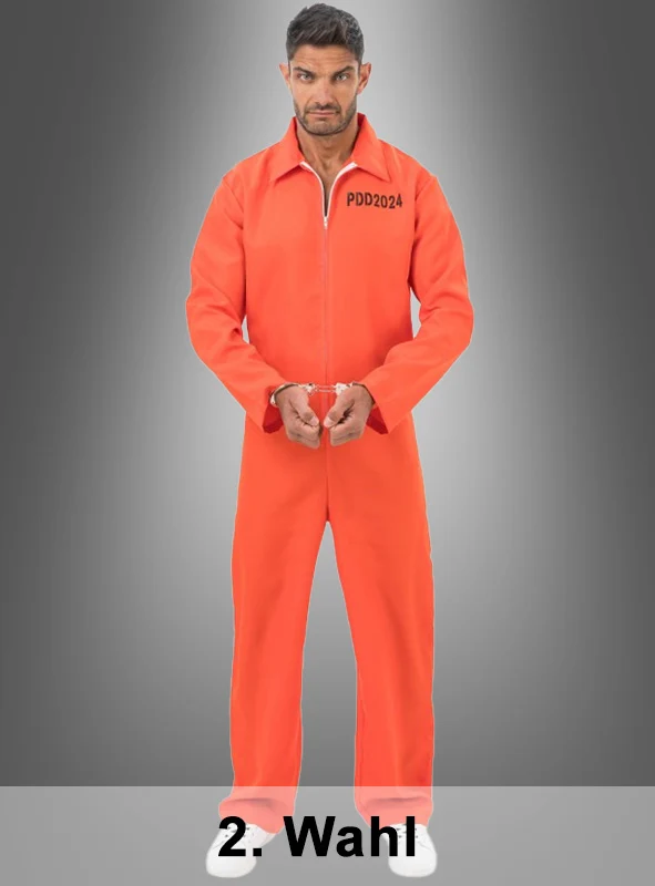 2. Wahl Gefangener Overall Kostüm orange