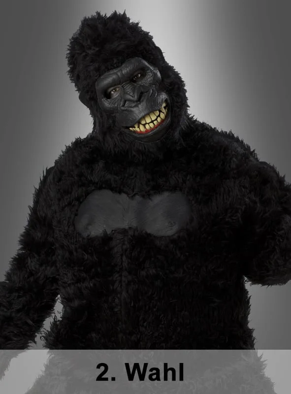 2. Wahl Gorilla Kostüm mit beweglicher Ani-Motion Maske